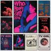 Tv Girl French Exit Lovers Rock Poster HD Art Sticky Wall Waterproof Home Living Room Bedroom Bar Aesthetic Decoration