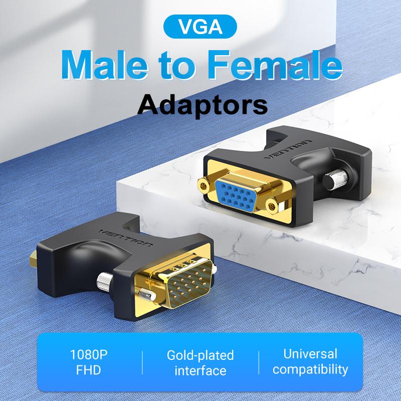 Vention VGA to VGA адаптер VGA мужской и женский разъем 15-контактный VGender Changer конвертер для ПК ТВ-бокса ноутбука SVGA соединитель адаптер