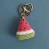 Knitted Weaving Keychain Fruit Series Wool Crochet Pendant Fashion Watermelon Pendant  Bag Charm