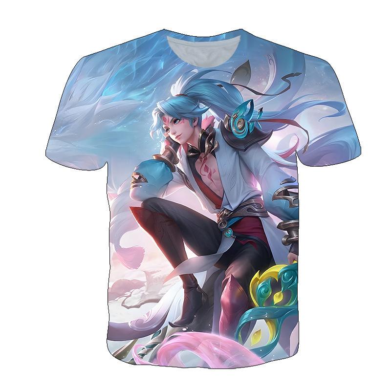 King of Glory T-shirt spring and summer male and female teenagers t-shirt student team clothes campus pain clothes dormitory black