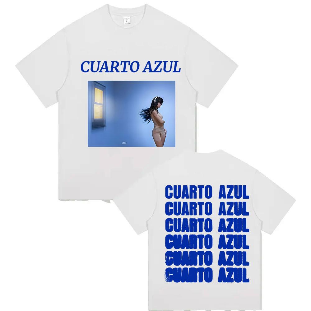 Aitana Cuarto Azul Альбом Графическая ФутболкаХлопковая Футболка с Принтом Харадзюку Повседневные Футболки Y2k