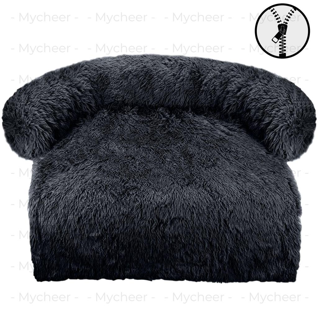 Кровать для собаки, диван, большие пушистые собаки, домик для домашних животных, коврик для дивана, длинный плюшевый теплый питомник, подушка для домашних животных, кошек, щенков, моющееся одеяло, чехол для дивана