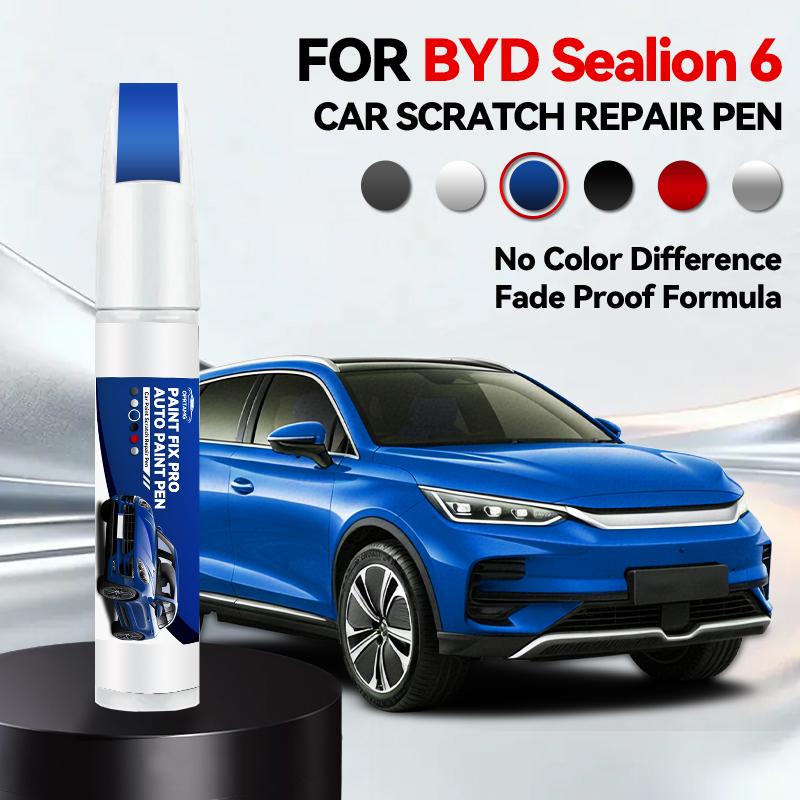 Ремонтный маркер для краски автомобиля для BYD Sealion 6 2023-2025, аксессуары для ремонта царапин краски, лазурно-синий, балтийский черный, бело-серый
