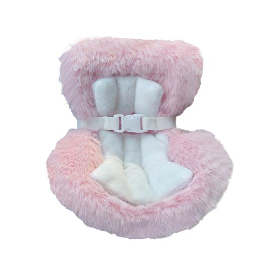 Doll Car Seat with Air Vent Clip Desktop Stand Cute Safety Belt Plush Cushion 17cm Doll Seat Car Ornament Gift for Collectors Fans