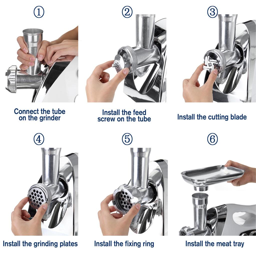 2800W Electric Meat Grinder Chopper Home Sausage Stuffer Meat Mincer Food Processor Sausage Making Machine 220V