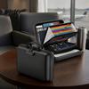Document Safety Box Fireproof with Combination Lock, Hard Shell Portable File Organizer, Valuable Paper Organizer Multi Compartment Waterproof Storage