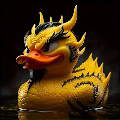 1 шт. Статуэтка утки Готическая скульптура Панк Фигурка животного Смола Украшения для стола Коллекционные фигурки Утка Сатаны Настольные украшения