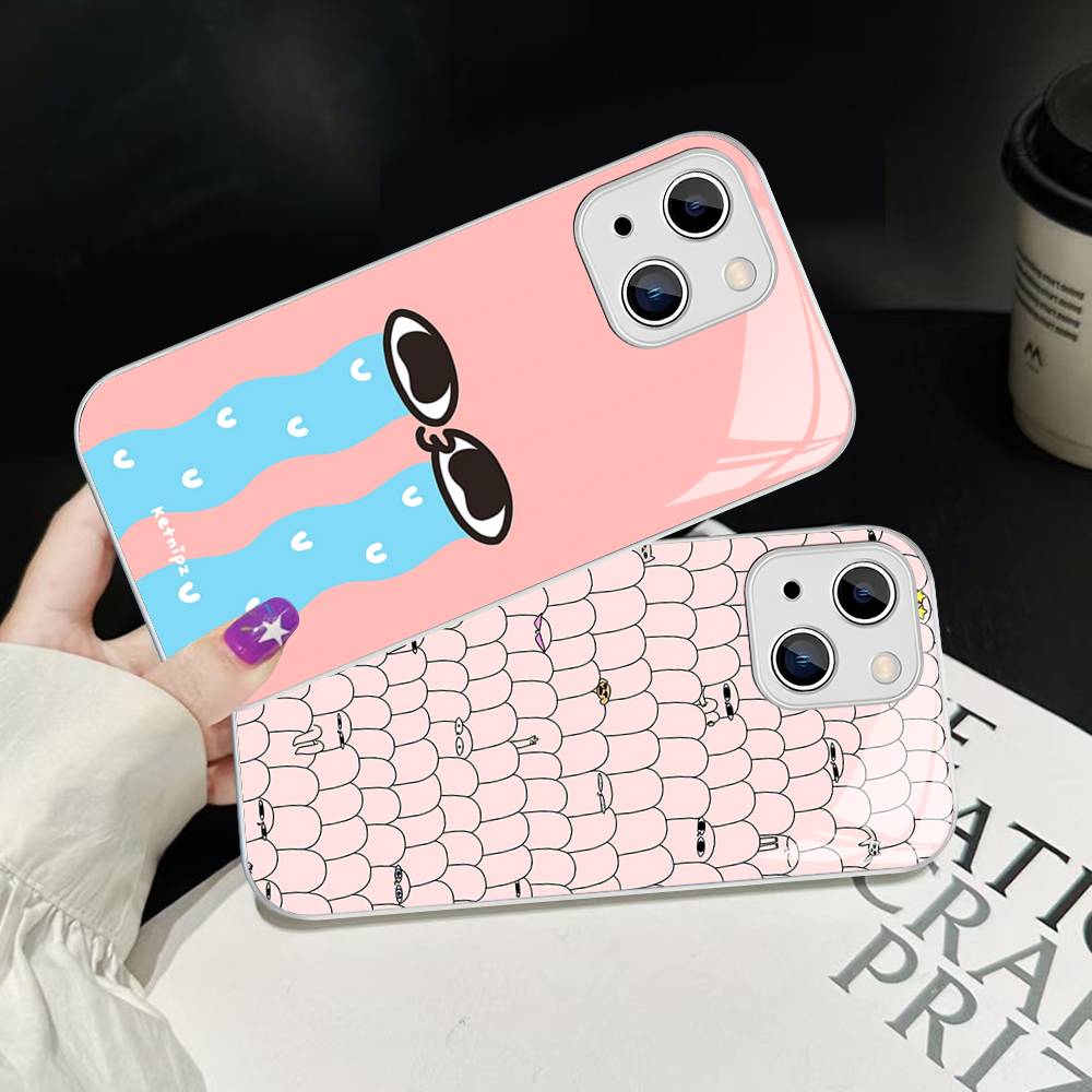 Ketnipz Cartoon Tempered Glass For Iphone 14 13 12 11 Pro Mini XS MAX 14Plus X XS XR Cover