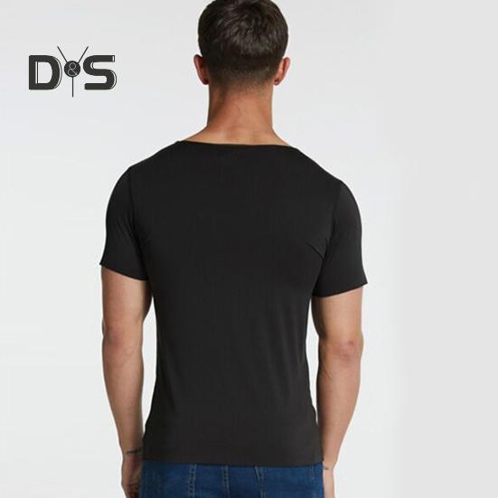 Мужские футболки Ice Silk, повседневная спортивная футболка с коротким рукавом, летняя дышащая влагоотводящая майка с V-образным вырезом