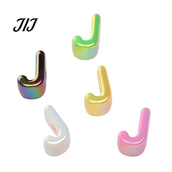 Alphabet Beads Kit 5Pcs DIY Acrylic Bubble Letter Beads, Colorful Large for Handmade Craft Accessories Jewelry Crafts Making, Spacer Crafting Projects