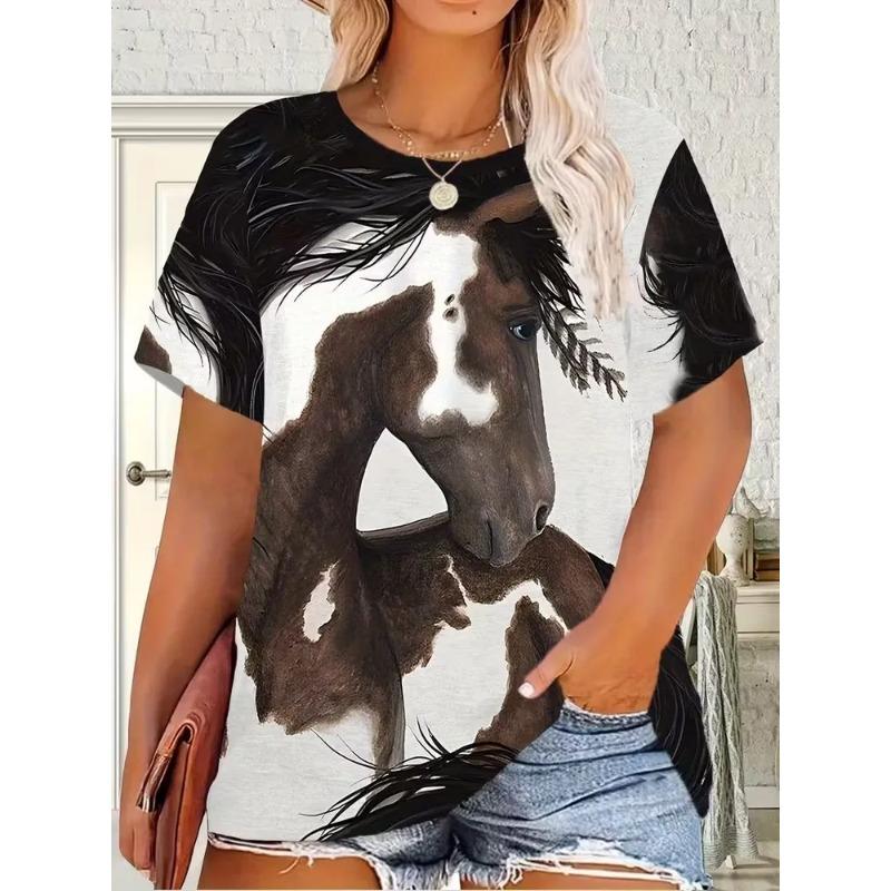 Летняя модная женская футболка с 3D-печатью насекомых, дышащая и трендовая, универсальная