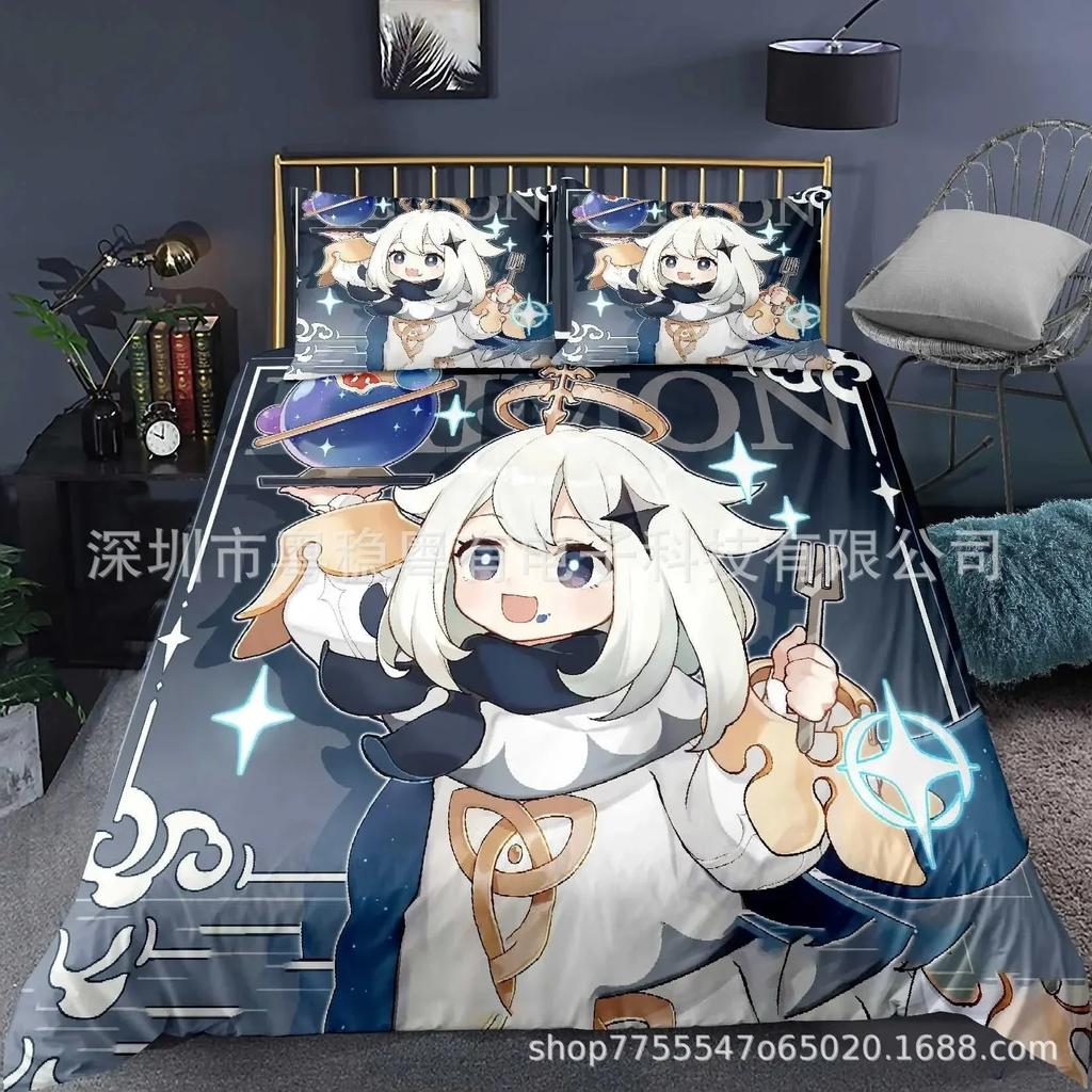 Touhou Project Ремилия Алая Дьяволица Комплект Постельного Белья 3D Печать Подходит для Спальни Мягкий Пододеяльник с Наволочками Домашний Текстиль