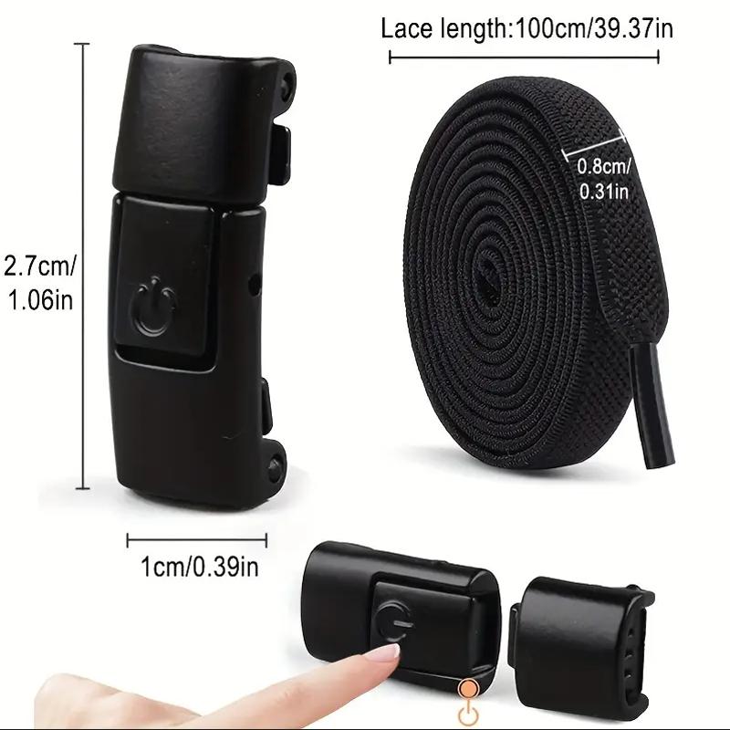 1 пара шнурков с застежкой-переключателем без завязывания, эластичная пряжка для шнурков без завязывания
