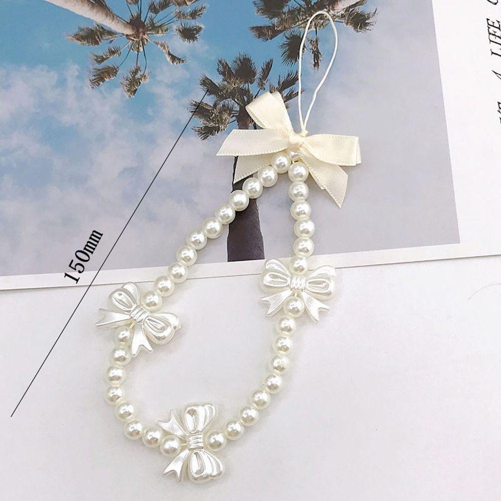 Rope Acrylic Beaded Phone Lanyard Wrist Hand Lanyard Hand Strap Mobile Phone Straps Phone Charm
