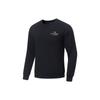 Fitness Series Solid Color Round Neck Logo Print Casual Long Sleeve T-Shirt Men Tops Black AWDT515-1