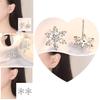 Silver Snowflake Stud Earrings Womens Girls Jewellery Xmas Gift Jewelry Elegant
