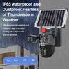 V380Pro 12MP Multi-Lens 3 Screen CCTV Camera Solar 4G WIFI Wireless Solar Panel Powered Surveillance PTZ Camera Waterproof Outdoor