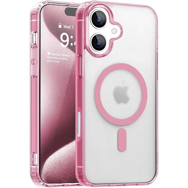 Сильный магнитный чехол Magsafa Hybrid для iPhone 16 15 14 13 12 11 Pro Max Plus Mini Candy Color Matte Hard PC Cover Silicone