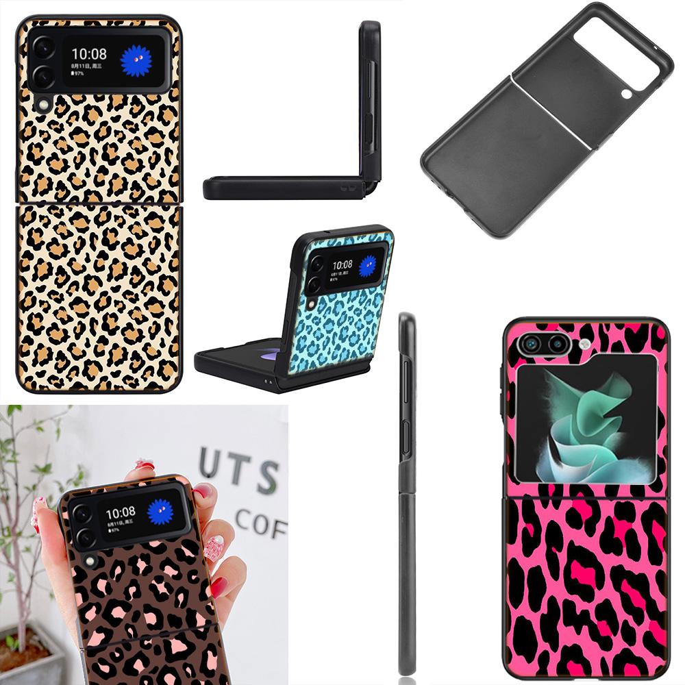 Модный Чехол для Телефона с Принтом Тигра Леопарда Пантеры Cool Для Samsung Z Flip 7 6 5G Galaxy Z Flip4 Z Flip5 Z Flip3 Coque Черный Жесткий ПК