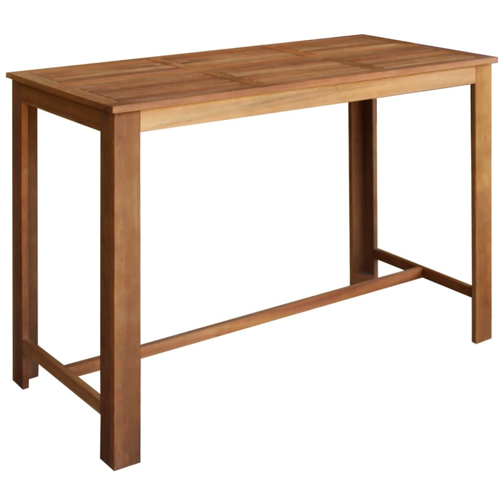 Bar Table and Chair Set 7 Piece Solid Acacia Wood