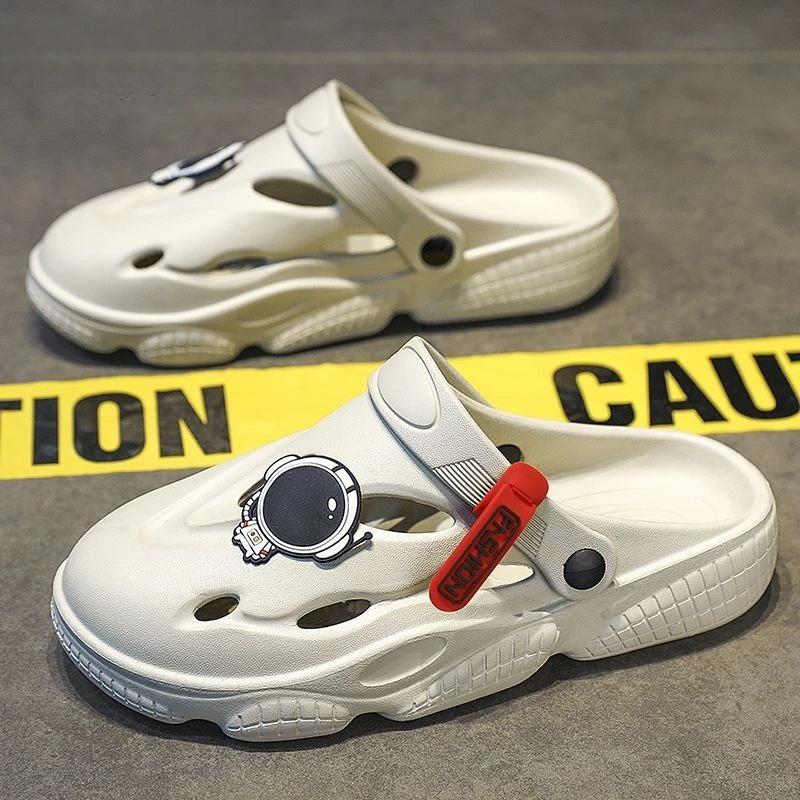 Slippers for Men House Walk Around Home Indoor Platform Casual Sandals Man Pvc Low Price 2024 Fashion Style High Quality Shoes