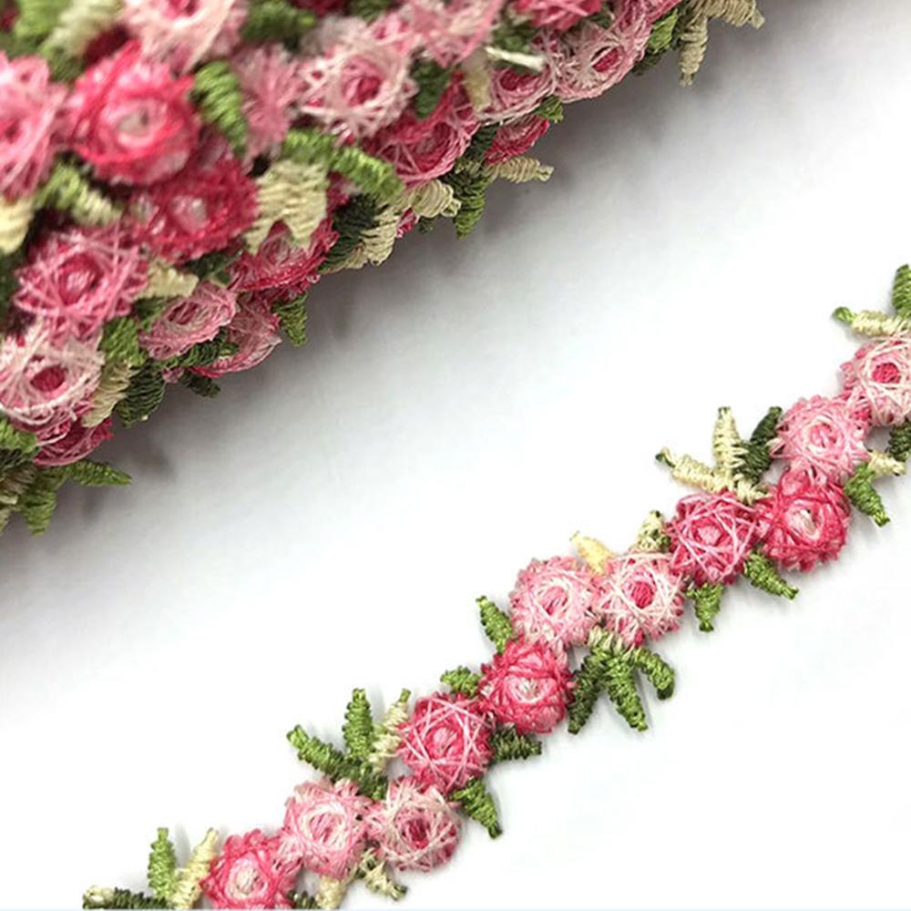 DIY Craft Sewing Wedding Dress Embroidered Ribbons Fabric Trim Flower Lace Trim Water Soluble