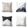 Nordic Ins Marble Polyester Pillowcase Car Decoration Home Printed Waist Cushion Pillowcase