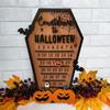 Halloween Countdown Calendar Wooden Sign for Decoration