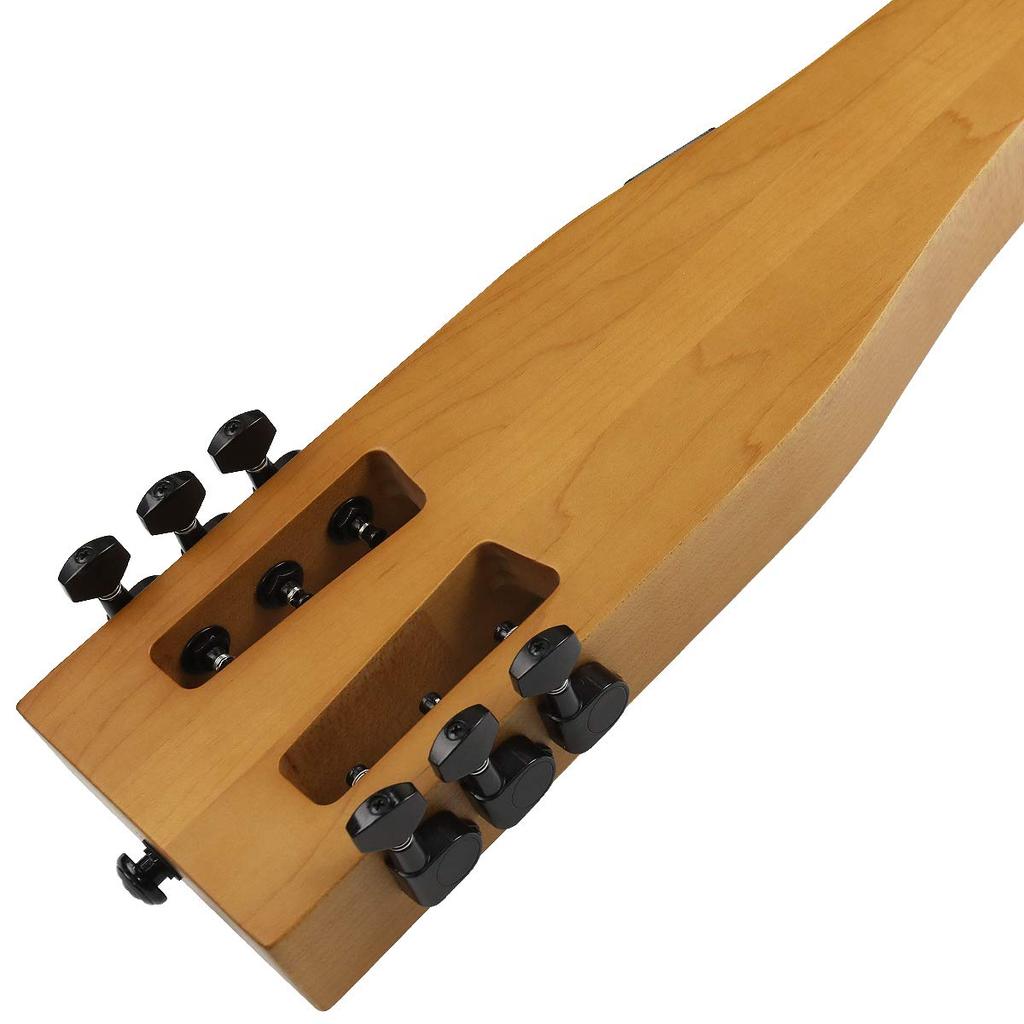 Anygig Portable Travel Electric with Gig Bag Guitar, 82cm, 1.6kg, Brown, 25.5" Full-Scale, Right-Handed,