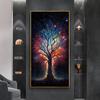 Темный лес Дерево жизни Картина на холсте Настенная живопись Волшебный лесной пейзаж Плакаты и принты для крыльца Декор гостиной Cuadros