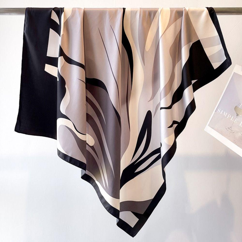90x90cm Luxury Silk Scarf Print Bandana Women Headkerchief