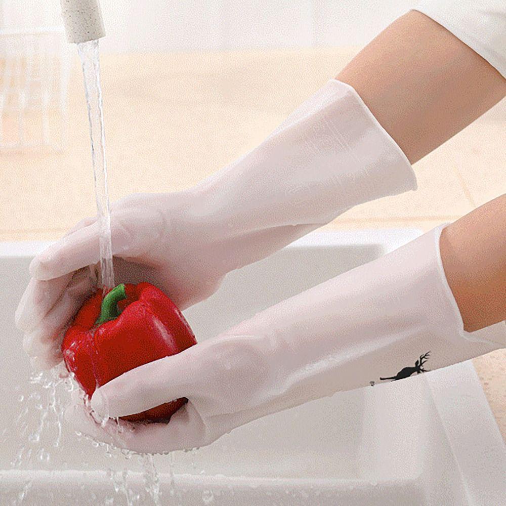 1PAIR Non-slip Household Gloves S/M/L Cleaning Long Gloves for Household Kitchen Washing