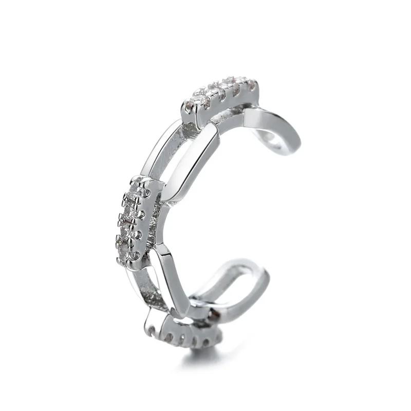 1 шт. Очаровательные Клипсы-Серьги Линия Цирконов Ear Cuff Без Прокола Серьги Украшения