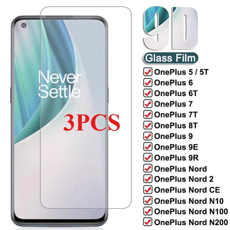 Закаленное стекло HD для OnePlus 3 3T 5 5T 6 6T 7 7T 8T 9 9R 9E Защитная пленка для OnePlus Nord 2 CE N10 N100 N200 Защитное стекло