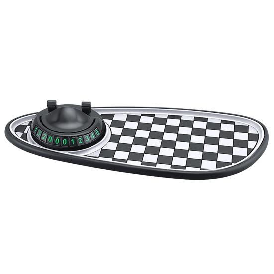 Car Anti Slip Pad Car Phone Holder with Night Glow Number Display Rotatable Dashboard Mount for Most Cars And