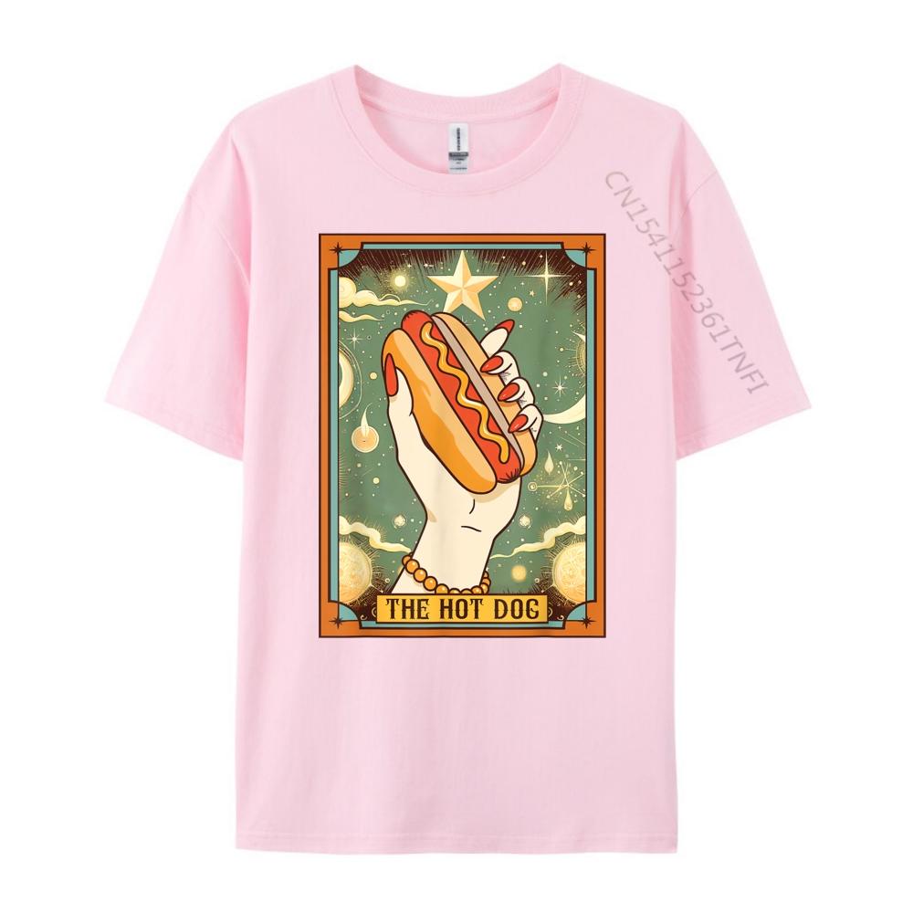 Hot Dog Bun Lover Foodie Food Lover The Hot Dog Tarot Card Camisetas Durable and Wearresistant Vintage T Shirts Party