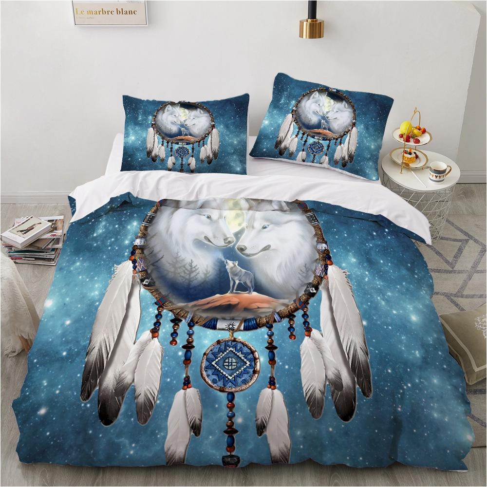 3D Wolf Bedding Set Animal Down Duvet Cover AU180 * 210 Full Size Luxury Quilt Cover Men's Bedding Cover