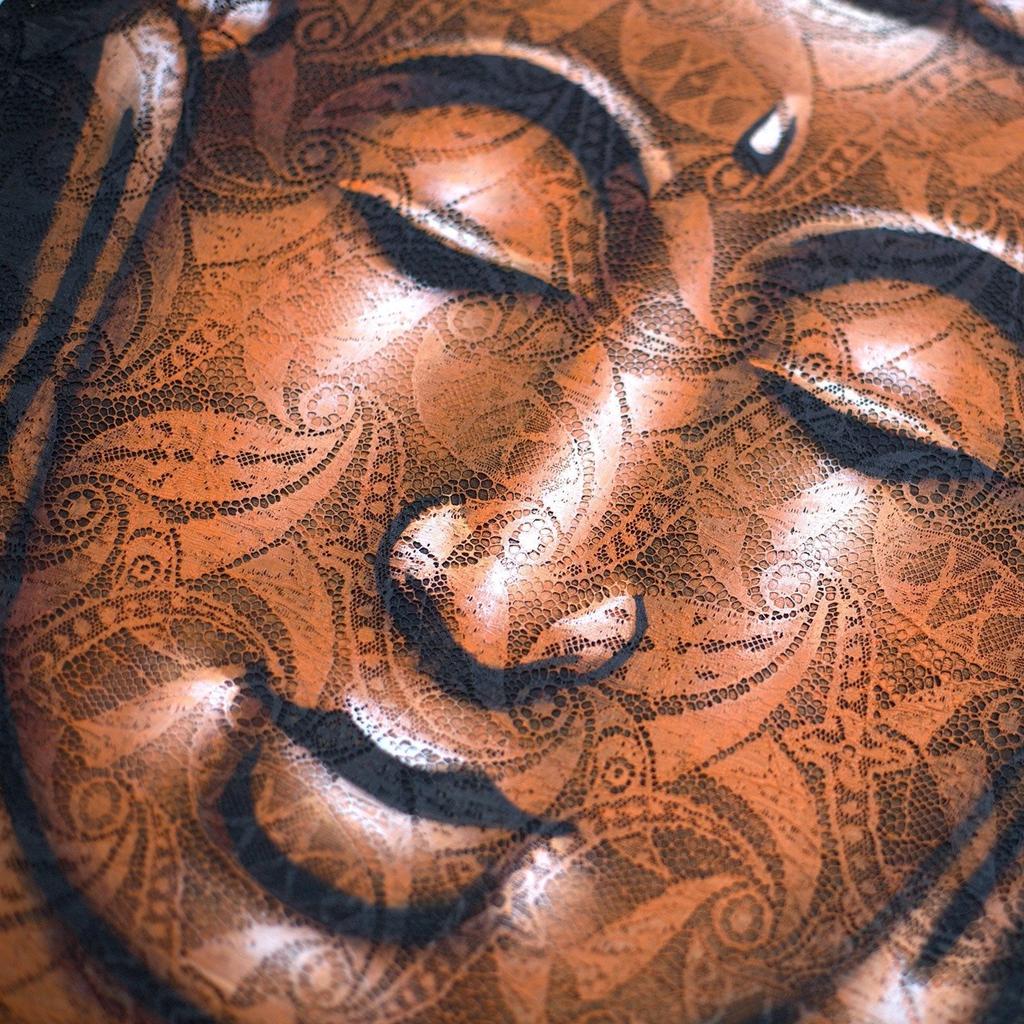Buddha Painting, Copper Brocade 80x60cm