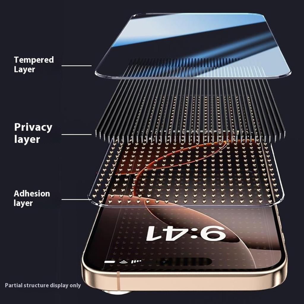 URR For iPhone 16 Pro Max Screen Protector Silk Printing Tempered Glass Clear Film Support Face ID