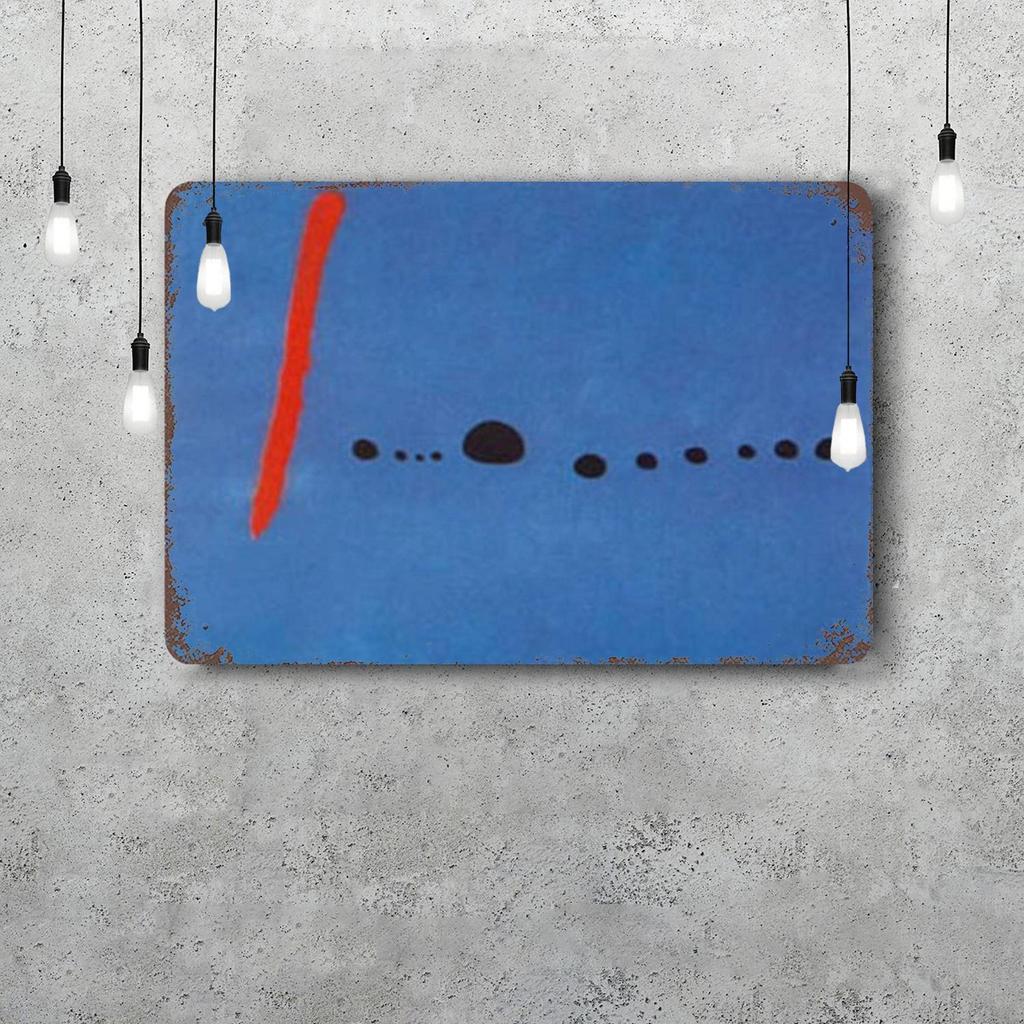 Mfoever Tin Sign Miro Art Vintage Tin Sign Home Decor Wall Decor Art Wall Mural Room Decoration Decor Retro Metal Sign Plate Bar Posters