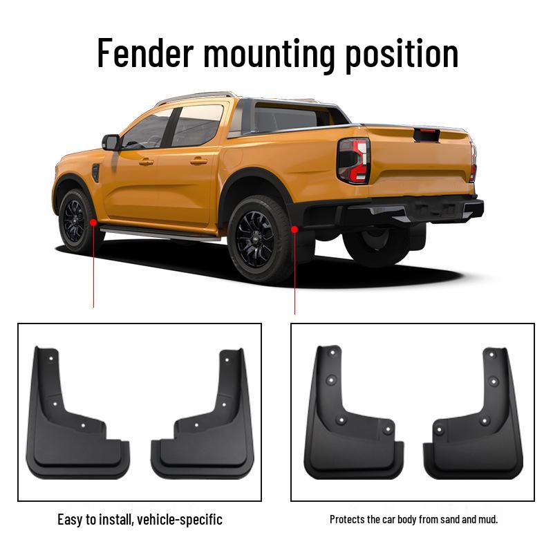 2024-2026 US Ford Ranger Брызговики и Стеклоочистители