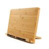 Adjustable Bamboo Book Stand Paper Clip Tray Portable Sturdy Lightweight Bookholder for Cookbook Reading Storage Holders Racks