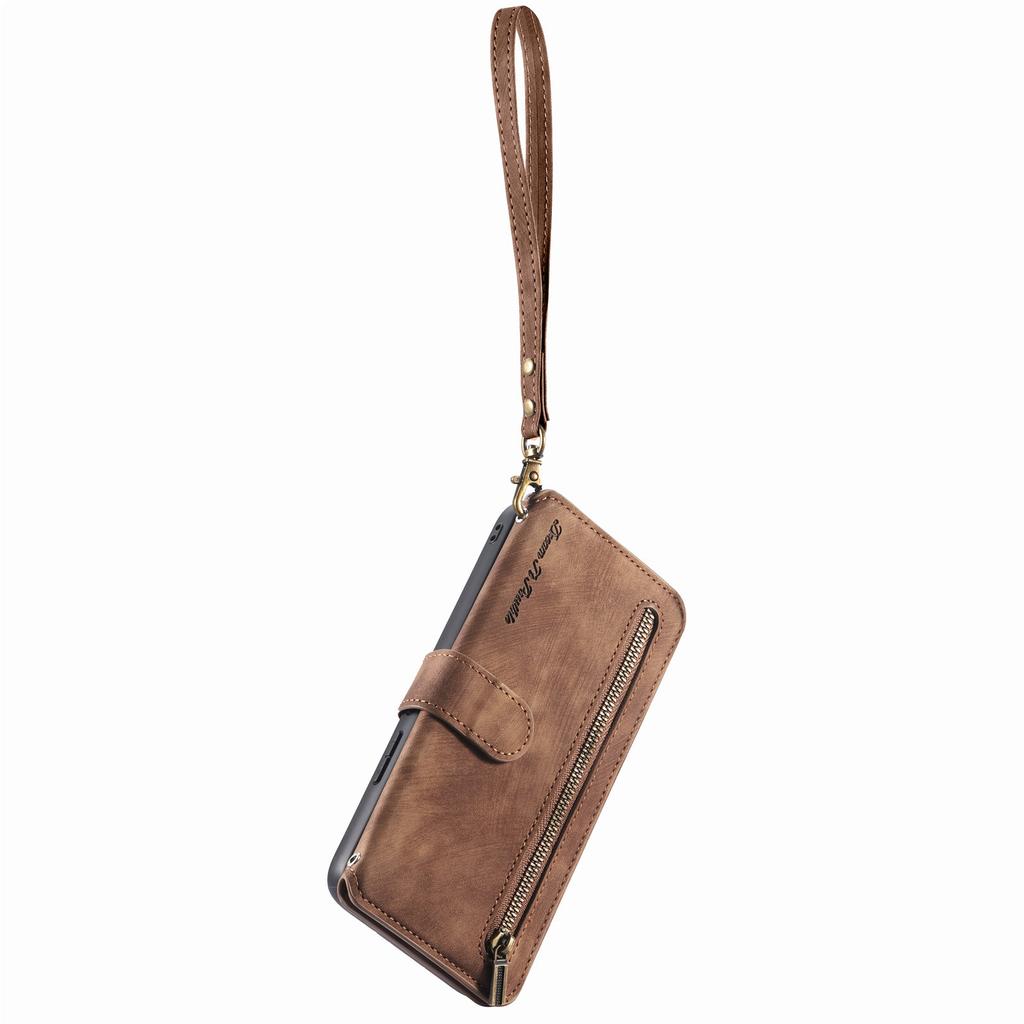 Роскошный кожаный чехол-кошелек 3-в-1 для OnePlus 11/Nord CE3/13R/Xperia 1 VII/Nothing CMF Phone 2 Pro/3a.w/ Подставка, Противоударный, RFID, Множество отделений и молния