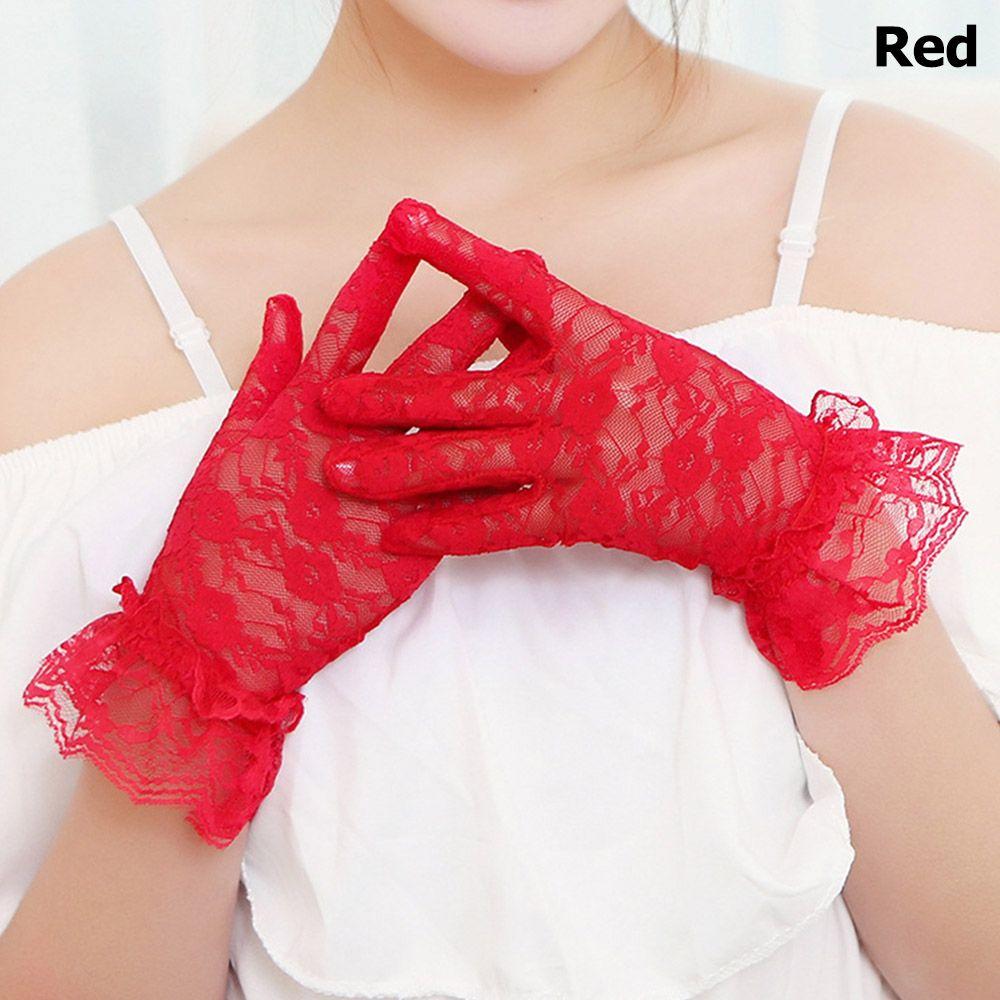 Fashion Wedding Full Finger Gloves Lace Gloves Party Dressy Gloves Driving Mittens Bride Gloves