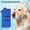 Халат для собак из микрофибры, полотенце-обертка, суперабсорбирующее полотенце для сушки, регулируемая застежка на талии, можно стирать в стиральной машине