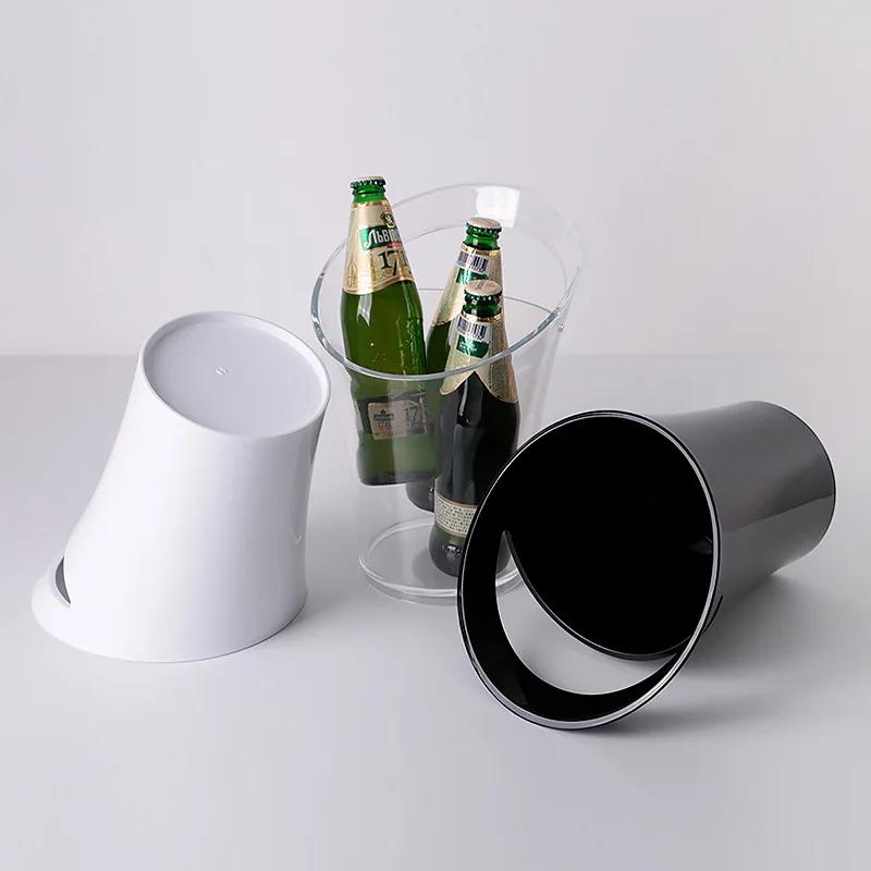 ПС Прозрачное ведро для шампанского Специальные акриловые круглые ведра для льда Ведро-держатель для вина