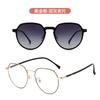 Two-in-one Metal Cat Eye Sunglasses Women Magnetic Clip Cover Vintage Optical Eyeglasses Frame Designer Polarized Sun Glasses