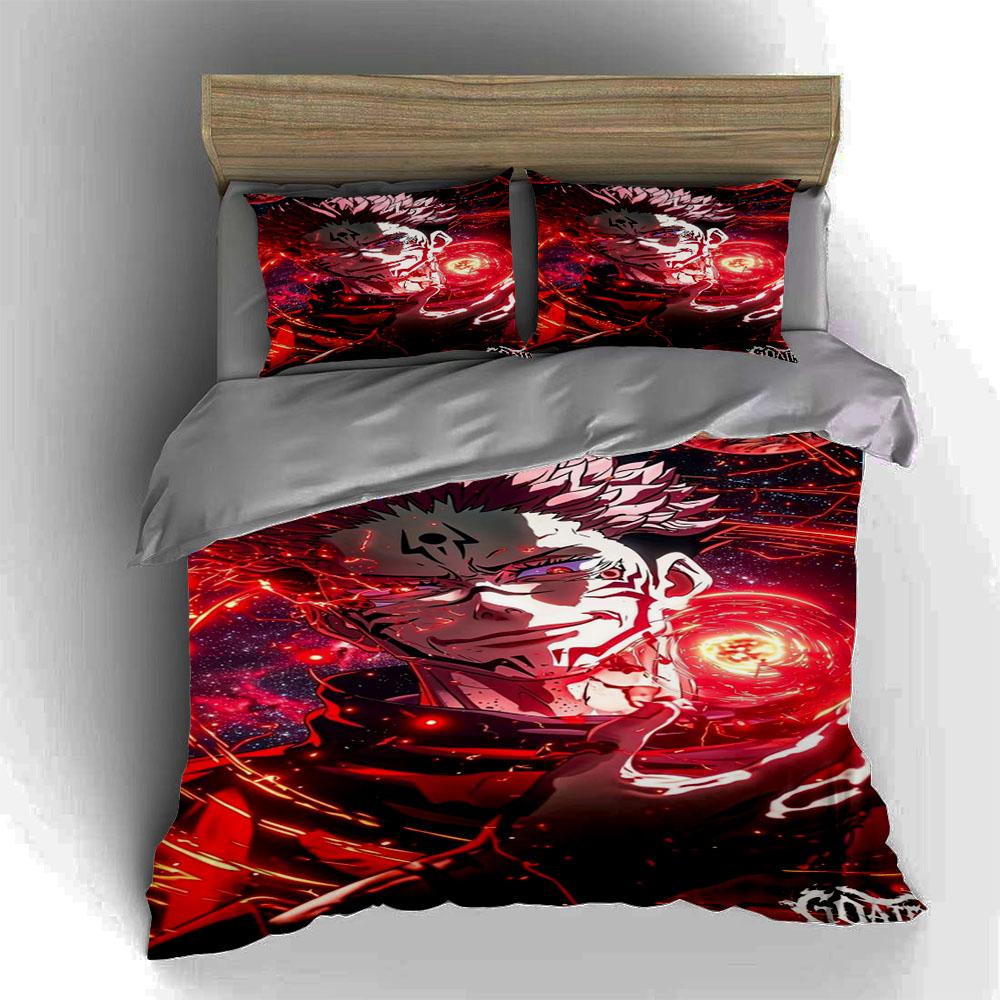 Red fiery face. Bedding Duvet cover sets Duvet covers Pillowcases gifts (1 * Duvet Cover 2 * Pillowcases, without duvet insert)