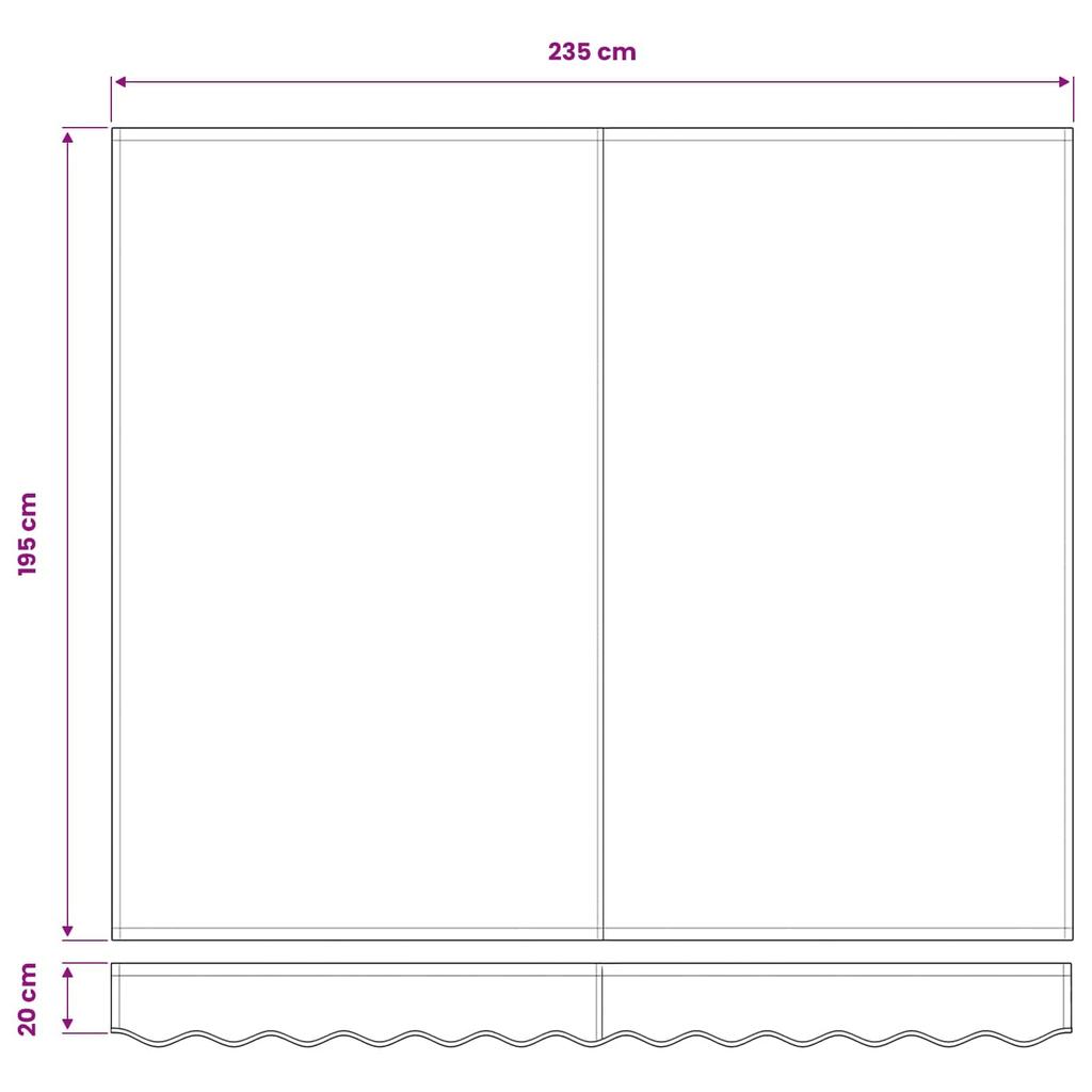 Replacement Canopy Fabric Blue and White 2.5 x 2 m Polyester
