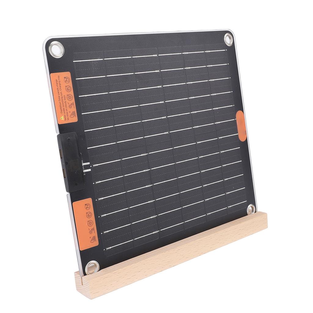 Solar Panel 20W 5V 2A Dual Type-C Output Monocrystalline Silicon Double Sided Portable Solar Panel Charger for Phone Camera Tablet
